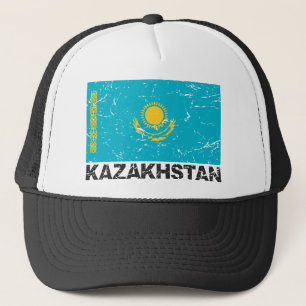 Gorra De Camionero Bandera del vintage de Kazajistán