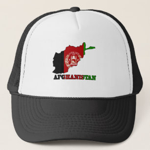Gorra De Camionero Bandera en el mapa de Afganistán