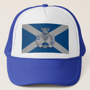 Gorra De Camionero Bandera escocesa de fibra de carbono