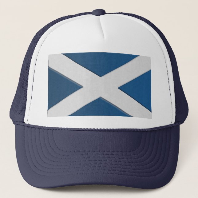 Gorra De Camionero Bandera escocesa de San Andrés, Escocia Patriótica (Anverso)