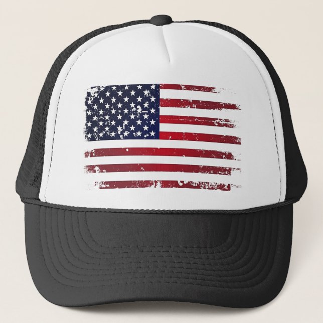 Gorra De Camionero Bandera estadounidense (Anverso)