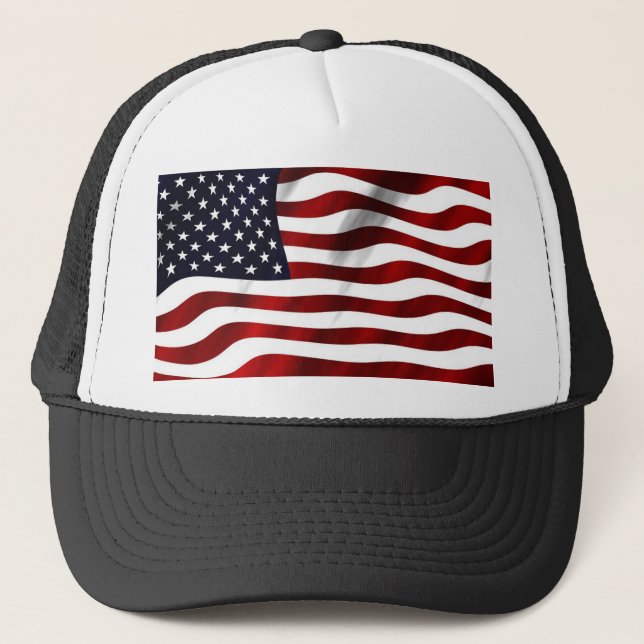 Gorra De Camionero Bandera estadounidense (Anverso)