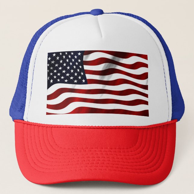 Gorra De Camionero Bandera estadounidense (Anverso)