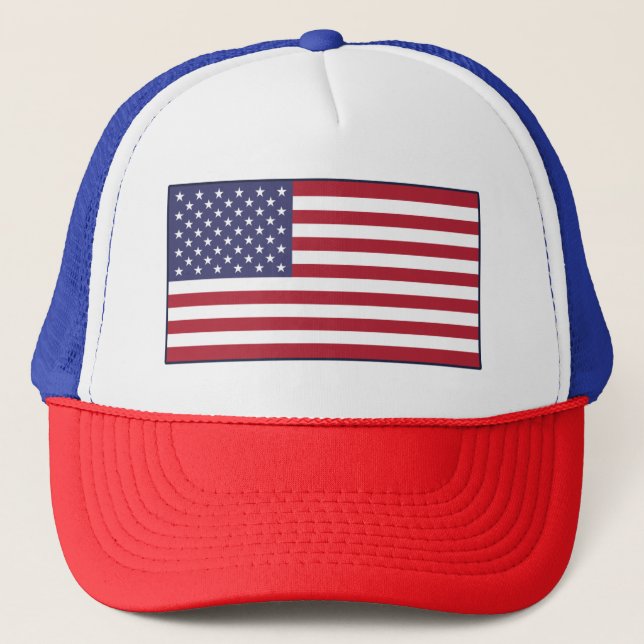 Gorra De Camionero Bandera estadounidense (Anverso)