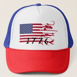 Gorra De Camionero Bandera estadounidense - 1776 Elegante