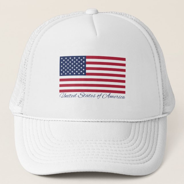 Gorra De Camionero Bandera estadounidense 4 de julio (Anverso)