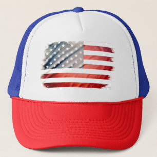 Gorra De Camionero Bandera estadounidense angustiada