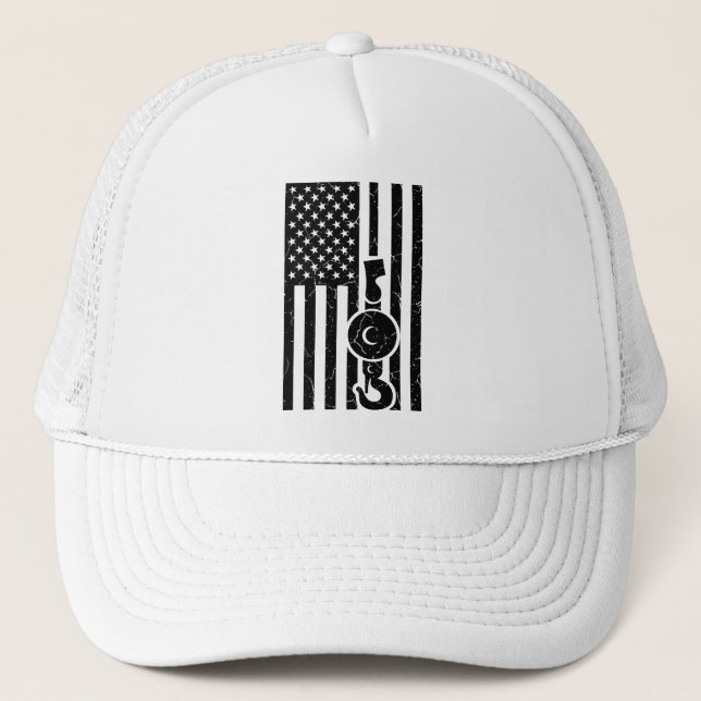 Gorra De Camionero BANDERA ESTADOUNIDENSE Camión de remolque de opera (Anverso)