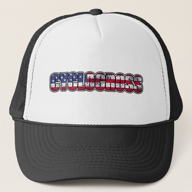 Gorra De Camionero Bandera estadounidense de Cyclocross (Anverso)
