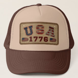 Gorra De Camionero Bandera estadounidense de época USA 1776
