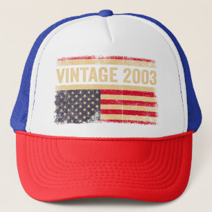 Gorra De Camionero Bandera estadounidense del 21 aniversario de la Vi