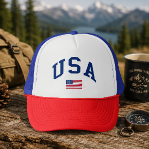 Gorra De Camionero Bandera estadounidense del día de la independencia