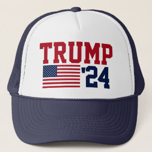 Gorra De Camionero Bandera estadounidense Donald Trump 2024