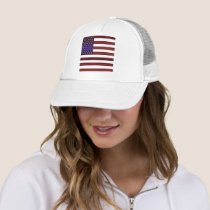 Gorra De Camionero Bandera estadounidense Grabado en relieve moderna
