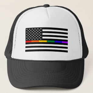 Gorra De Camionero Bandera estadounidense LGBTQ