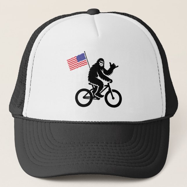 Gorra De Camionero Bandera estadounidense para ciclismo de pie (Anverso)