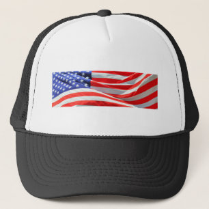 Gorra De Camionero Bandera estadounidense, puedes agregar texto y sub