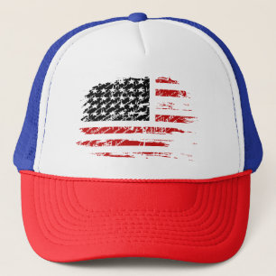 Gorra De Camionero Bandera estadounidense vintage