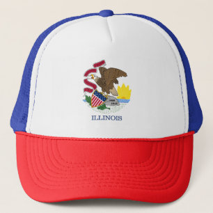 Gorra De Camionero Bandera Estatal de Illinois