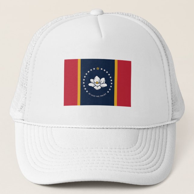 Gorra De Camionero Bandera estatal de Misisipi (nueva en 2020) (Anverso)