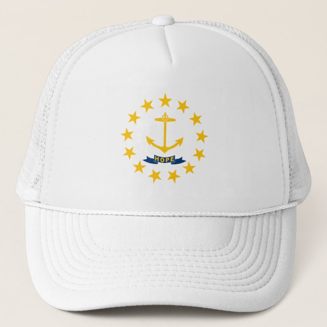 Gorra De Camionero Bandera estatal de Rhode Island (Anverso)