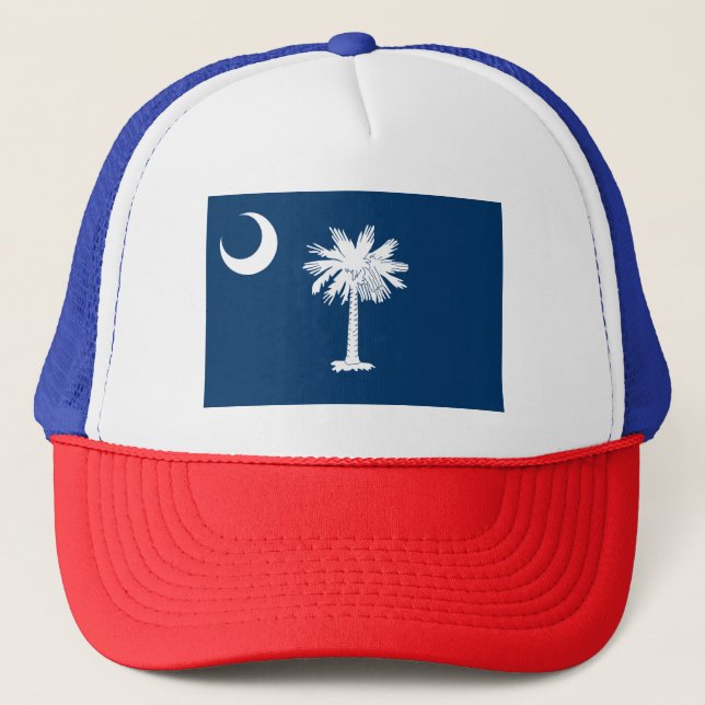 Gorra De Camionero Bandera Estatal Patriótica de Carolina del Sur (Anverso)