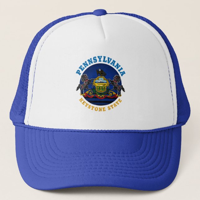 GORRA DE CAMIONERO BANDERA ESTATAL PENNSYLVANIA KEYSTONE (Anverso)