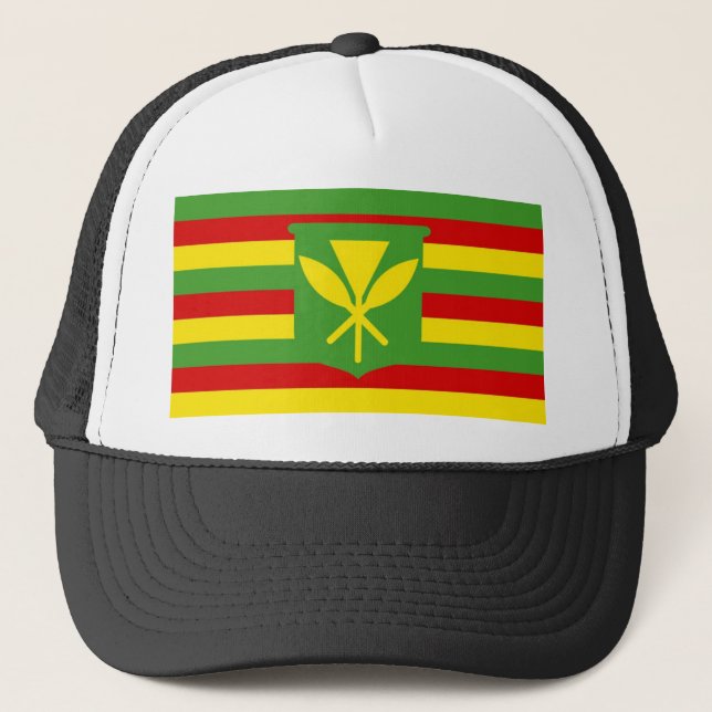 Gorra De Camionero Bandera étnica Kanaka Maoli Nativo Hawai (Anverso)