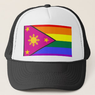 Gorra De Camionero Bandera filipina del orgullo de GLBT