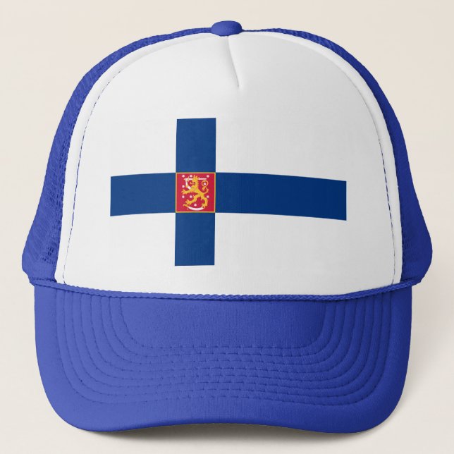 Gorra De Camionero Bandera finlandesa (Anverso)