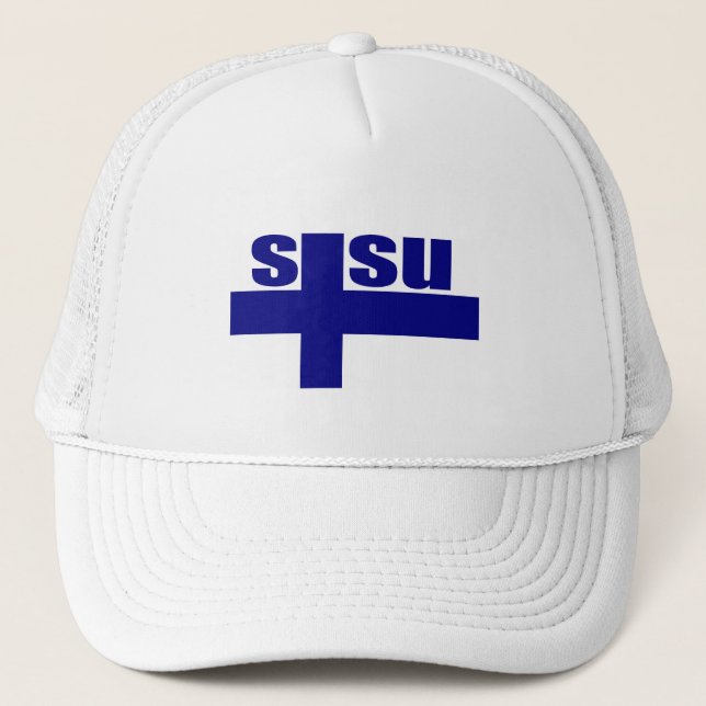 Gorra De Camionero Bandera finlandesa de Sisu (Anverso)