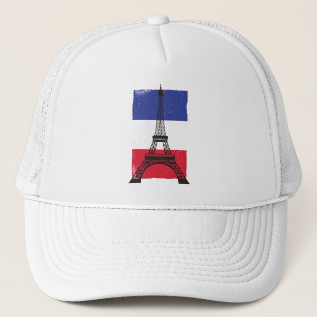 Gorra De Camionero Bandera francesa de París (Anverso)