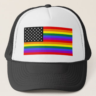 Gorra De Camionero Bandera gay del orgullo de América