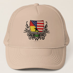 Gorra De Camionero Bandera Ghanés-Americana del escudo