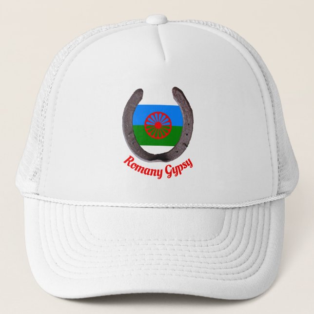 Gorra De Camionero Bandera gitana romaní (Anverso)
