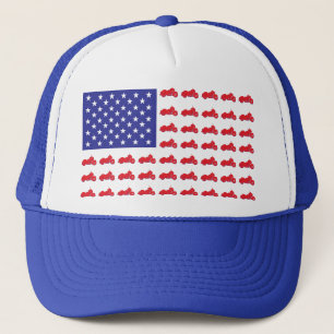 Gorra De Camionero Bandera HOG-Rojo-Blanco-Azul