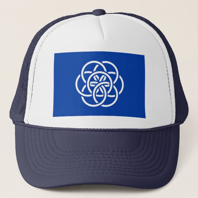 Gorra De Camionero Bandera internacional del planeta Tierra (Anverso)