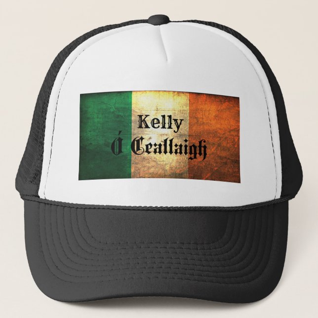 Gorra De Camionero Bandera irlandesa de Kelly (Anverso)