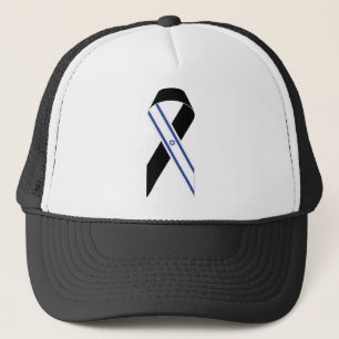Gorra De Camionero Bandera israelí de la cinta negra