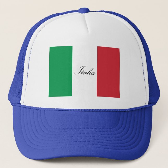Gorra De Camionero Bandera italiana - bandera de Italia - Italia (Anverso)