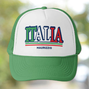 Gorra De Camionero Bandera italiana de tipo 3-D de Italia personaliza