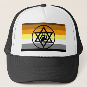 Gorra De Camionero Bandera judía del orgullo del oso