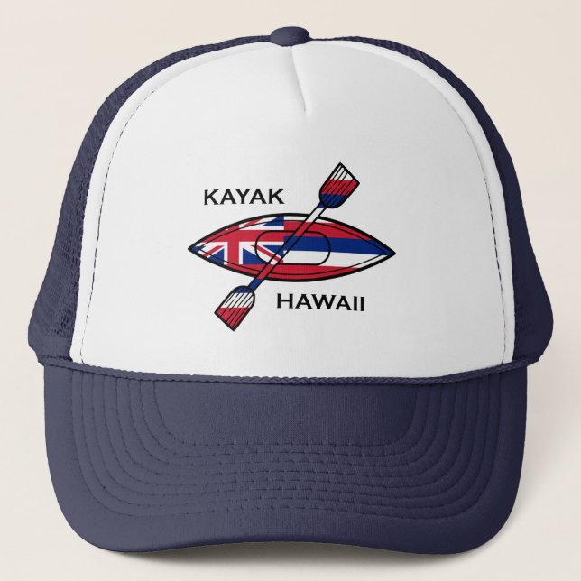 Gorra De Camionero Bandera Kayak Hawaii (Anverso)