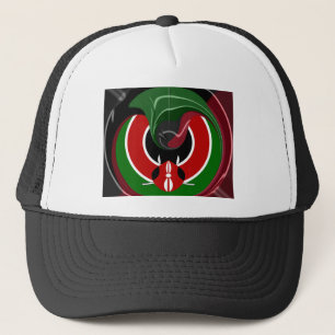 Gorra De Camionero Bandera keniana fluida: Un diseño moderno