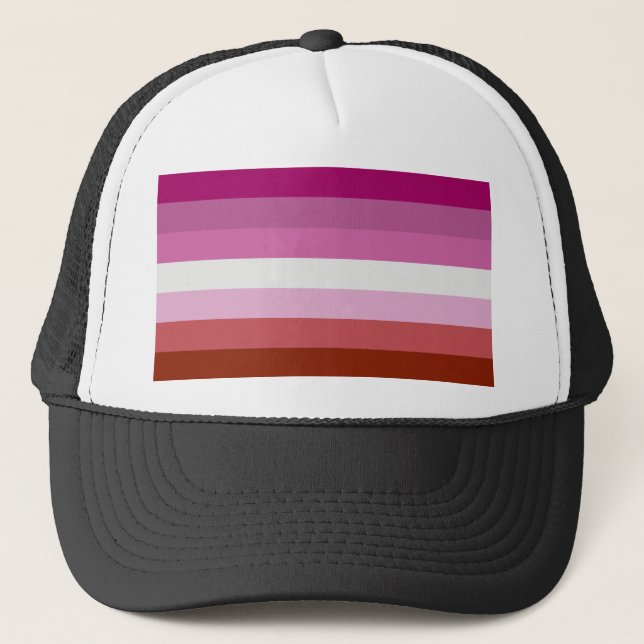 Gorra De Camionero Bandera lesbiana (Anverso)