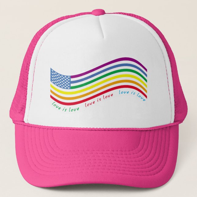 Gorra De Camionero Bandera LGBT (Anverso)