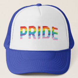 Gorra De Camionero Bandera LGBTQIA del arco iris del Orgullo Gay Azul