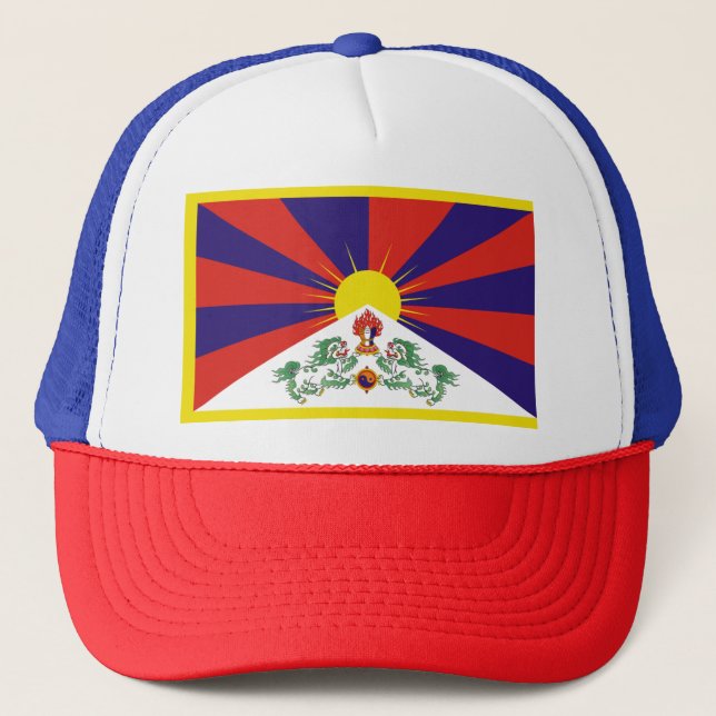 Gorra De Camionero Bandera libre de Tíbet (Anverso)