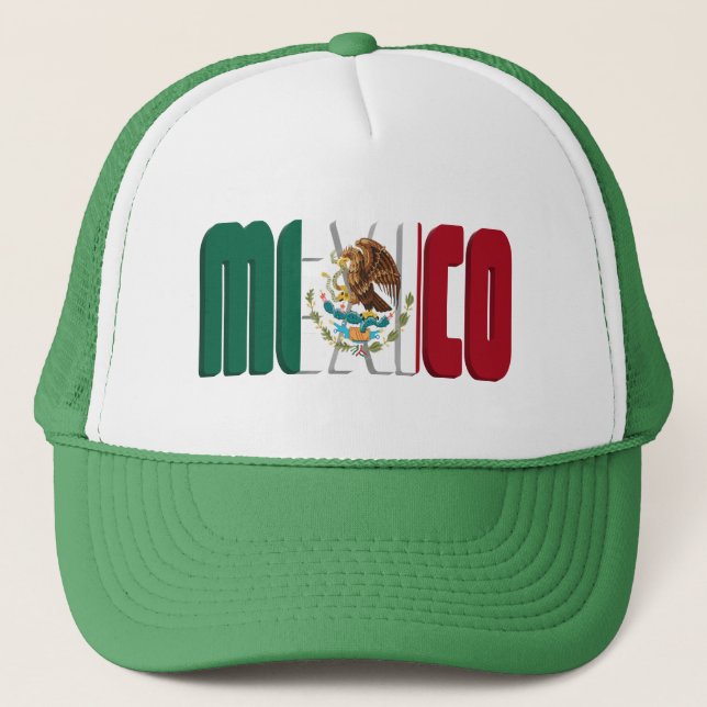 Gorra De Camionero Bandera mexicana de MÉXICO (Anverso)