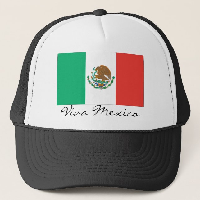 Gorra De Camionero bandera mexicana, Viva México (Anverso)